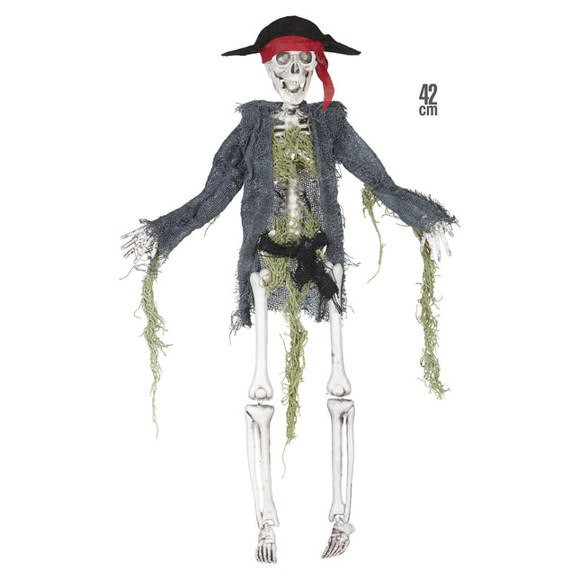 Bambola di Halloween Pirata Scheletro 42 cm