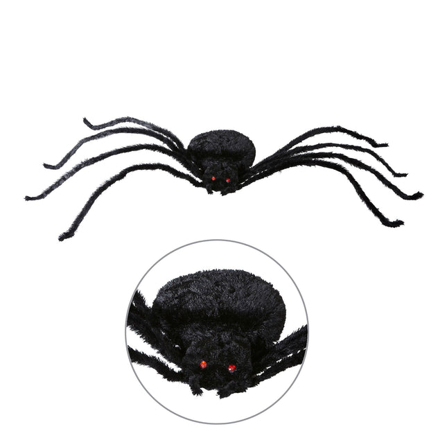 Ragno finto di Halloween nero 2,2 m