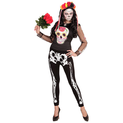 Gambale Halloween Scheletro Bianco Nero