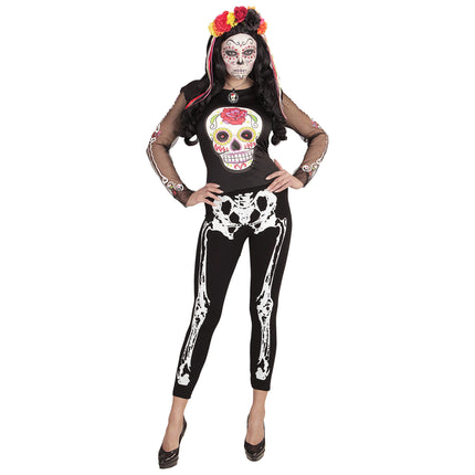 Gambale Halloween Scheletro Bianco Nero