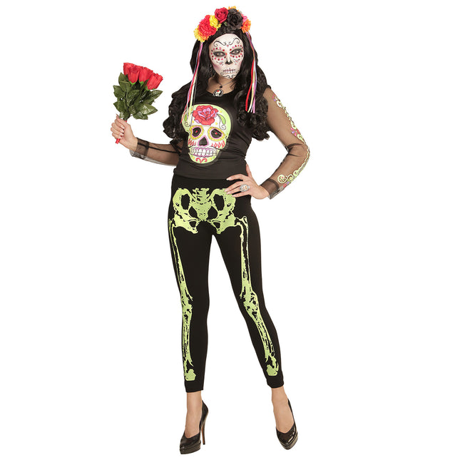 Gambale Halloween Scheletro Verde Neon