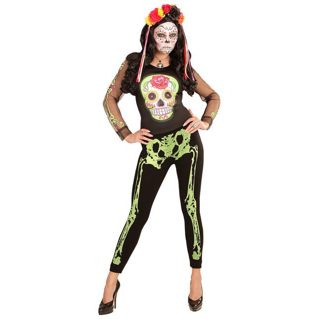 Gambale Halloween Scheletro Verde Neon