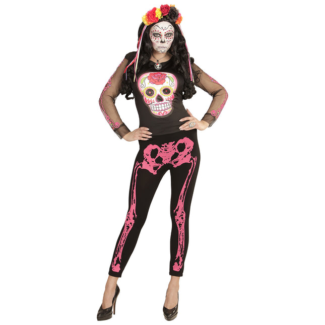 Gambale Halloween Scheletro Rosa