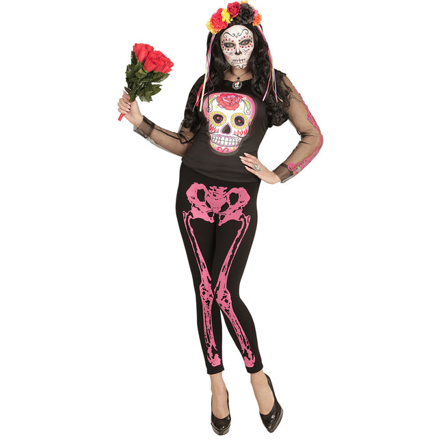 Gambale Halloween Scheletro Rosa