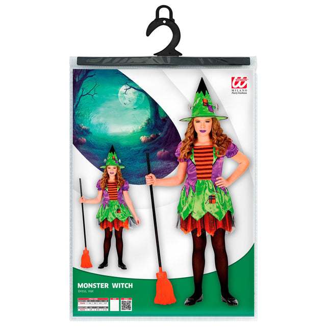 Vestito di Halloween colorato da strega