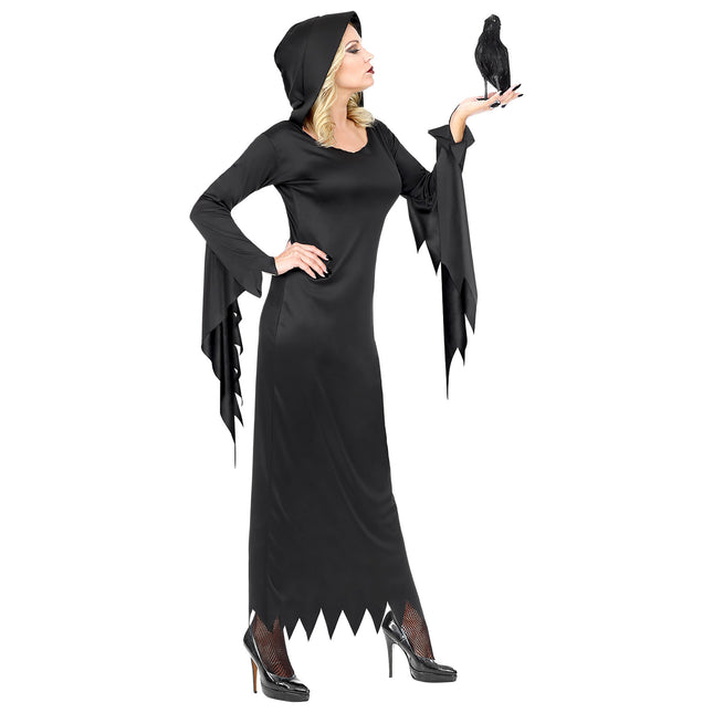 Abito Halloween Nero Donna Regina Gotica