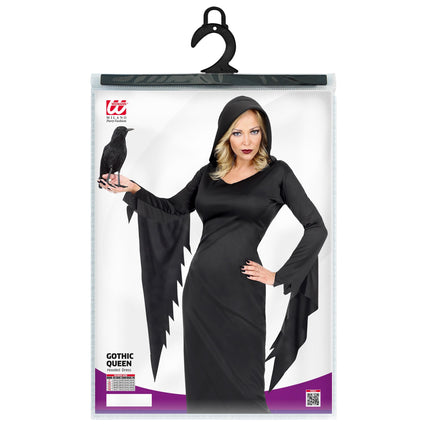 Abito Halloween Nero Donna Regina Gotica