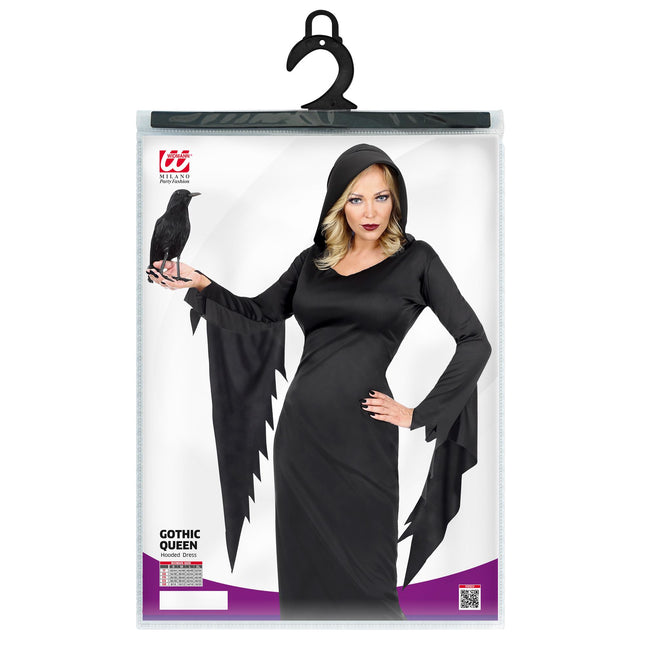 Abito Halloween Nero Donna Regina Gotica