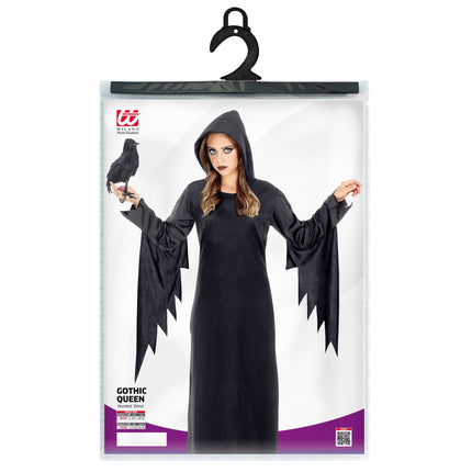 Vestito di Halloween Ragazza Nera Regina Gotica