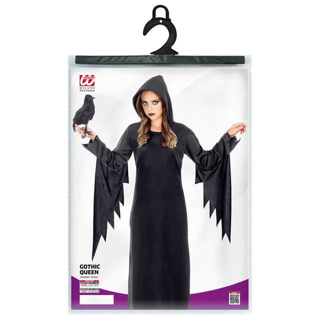 Vestito di Halloween Ragazza Nera Regina Gotica