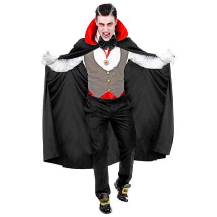 Costume di Halloween da vampiro rosso nero da uomo