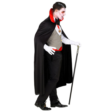 Costume di Halloween da vampiro rosso nero da uomo