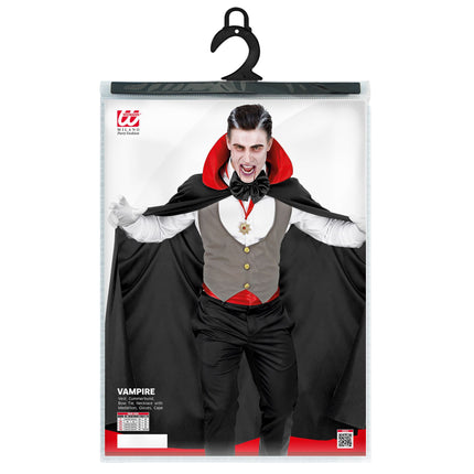 Costume di Halloween da vampiro rosso nero da uomo