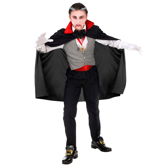 Costume di Halloween Vampiro Rosso Nero Ragazzo
