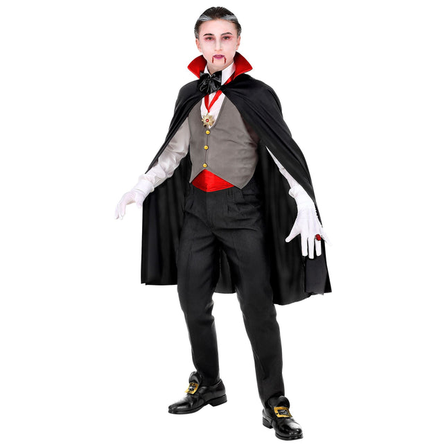 Costume di Halloween Vampiro Rosso Nero Ragazzo
