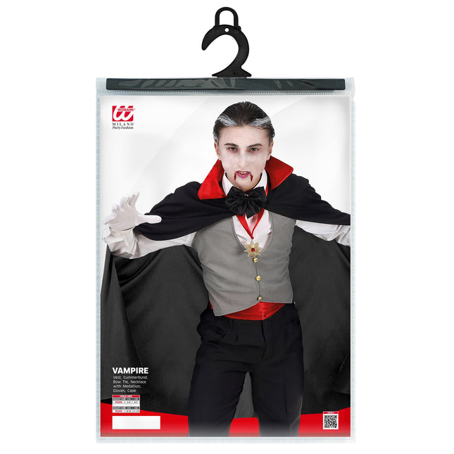Costume di Halloween Vampiro Rosso Nero Ragazzo