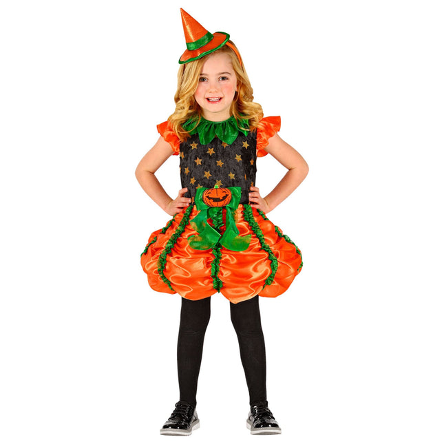 Vestito di Halloween Ragazza Zucca Strega
