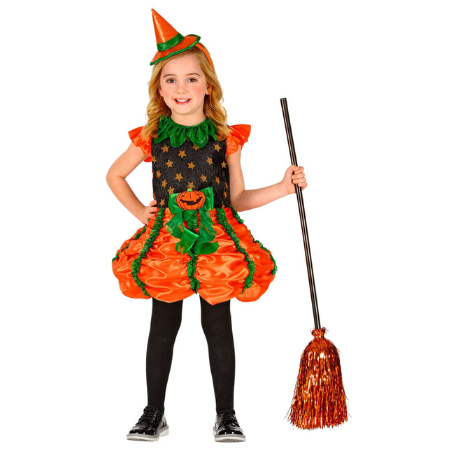 Vestito di Halloween Ragazza Zucca Strega