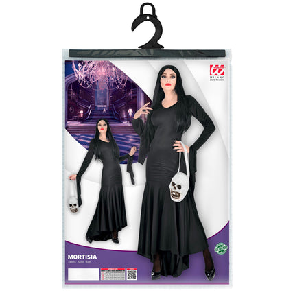 Abito Halloween Nero Donna Mortisia