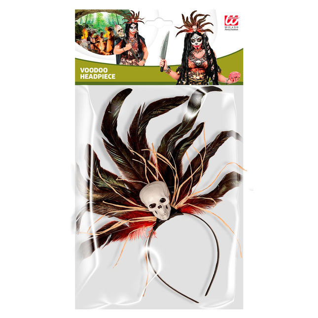 Cerchietto per capelli Halloween Voodoo Skull