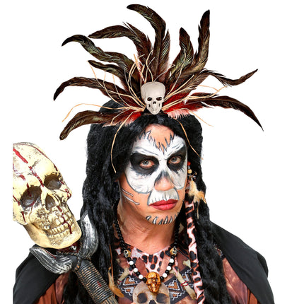 Cerchietto per capelli Halloween Voodoo Skull