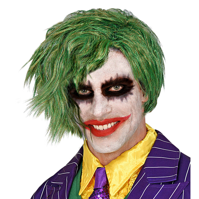 Parrucca Halloween Clown Verde
