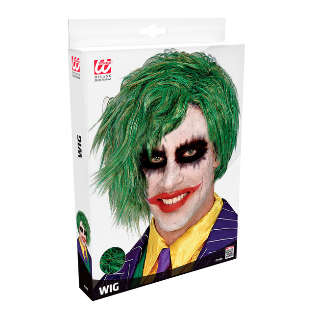 Parrucca Halloween Clown Verde