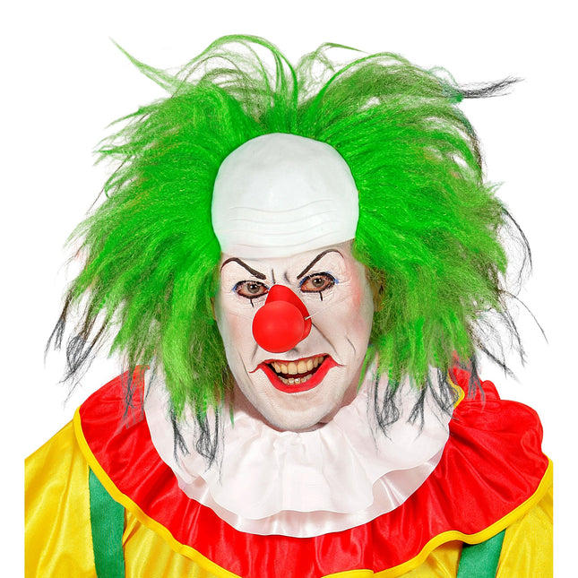 Parrucca di Halloween da clown verde per uomo