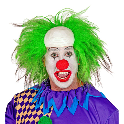 Parrucca di Halloween da clown verde per uomo