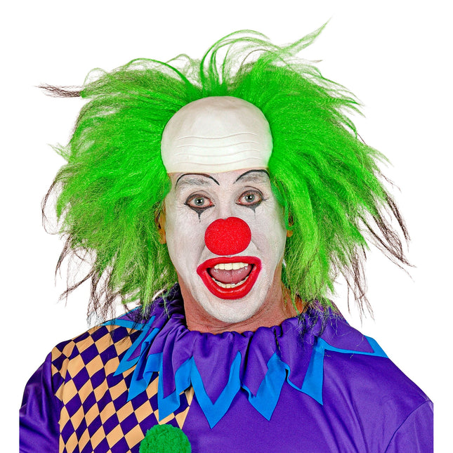 Parrucca di Halloween da clown verde per uomo