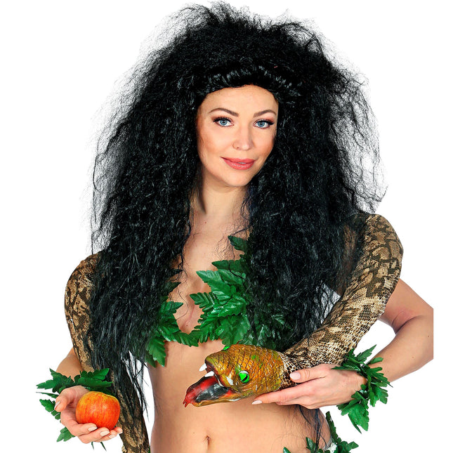 Parrucca di Halloween da donna nera da strega
