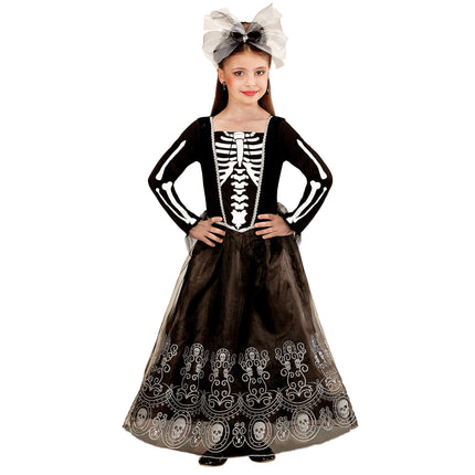 Vestito di Halloween Scheletro bambino nero