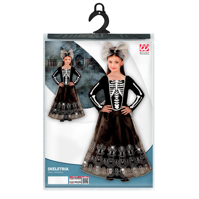 Vestito di Halloween Scheletro bambino nero