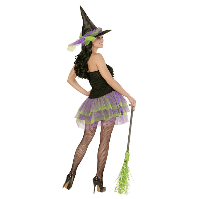 Vestito di Halloween Viola Verde Donna Scheletro