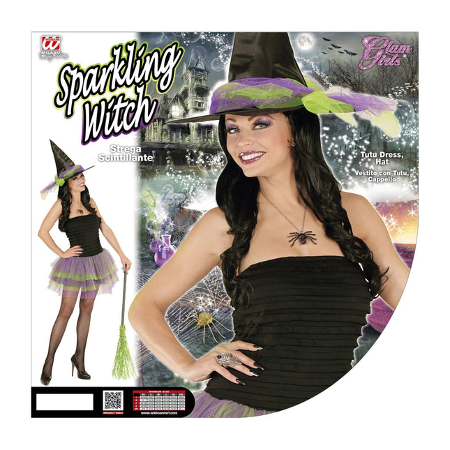 Vestito di Halloween Viola Verde Donna Scheletro