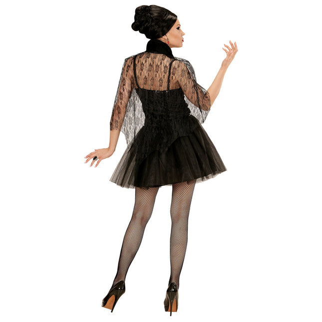 Abito Halloween Rosso Nero Donna Vamoose Corto