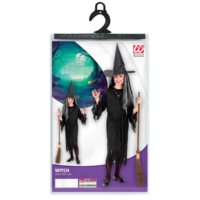 Vestito Halloween Bambino Strega 2 pezzi