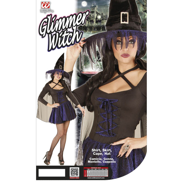 Vestito Halloween Strega Nero Viola
