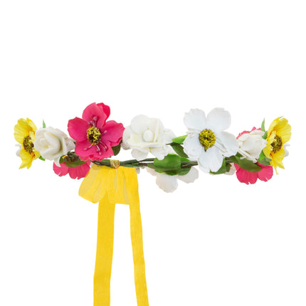DIADEMA DI FIORI CON NASTRO