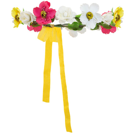 DIADEMA DI FIORI CON NASTRO