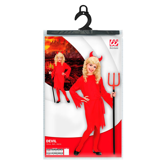 Costume Halloween Ragazza Diavolo 53cm