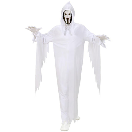Costume da fantasma bianco per bambino 2 pezzi