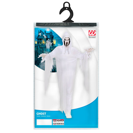 Costume da fantasma bianco per bambino 2 pezzi