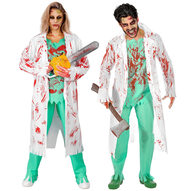 Costume di Halloween da chirurgo zombie