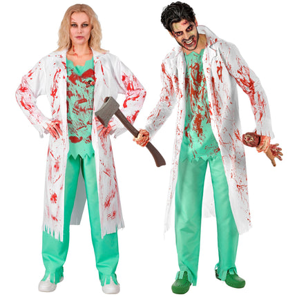 Costume di Halloween da chirurgo zombie