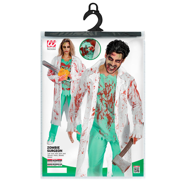Costume di Halloween da chirurgo zombie