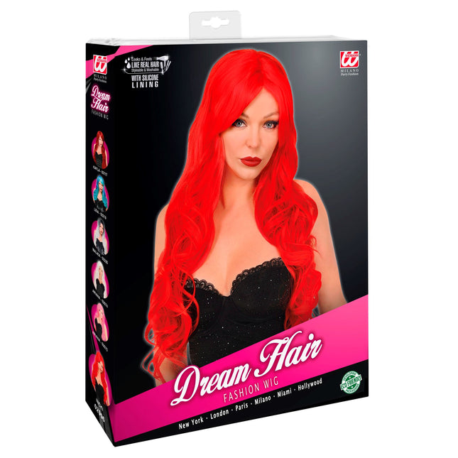 Parrucca rossa capelli lunghi