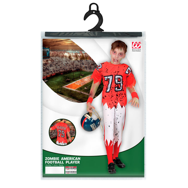 Costume Halloween ragazzo football americano 2 pezzi
