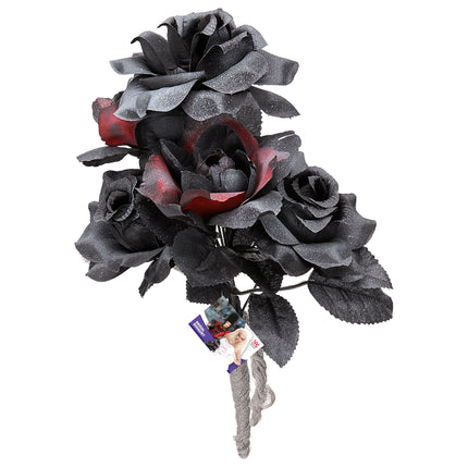 Bouquet finta sposa di Halloween nero