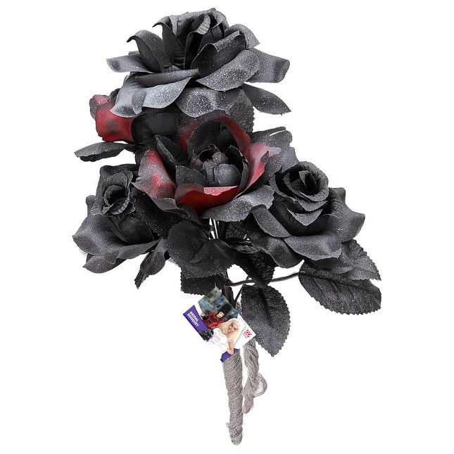 Bouquet finta sposa di Halloween nero